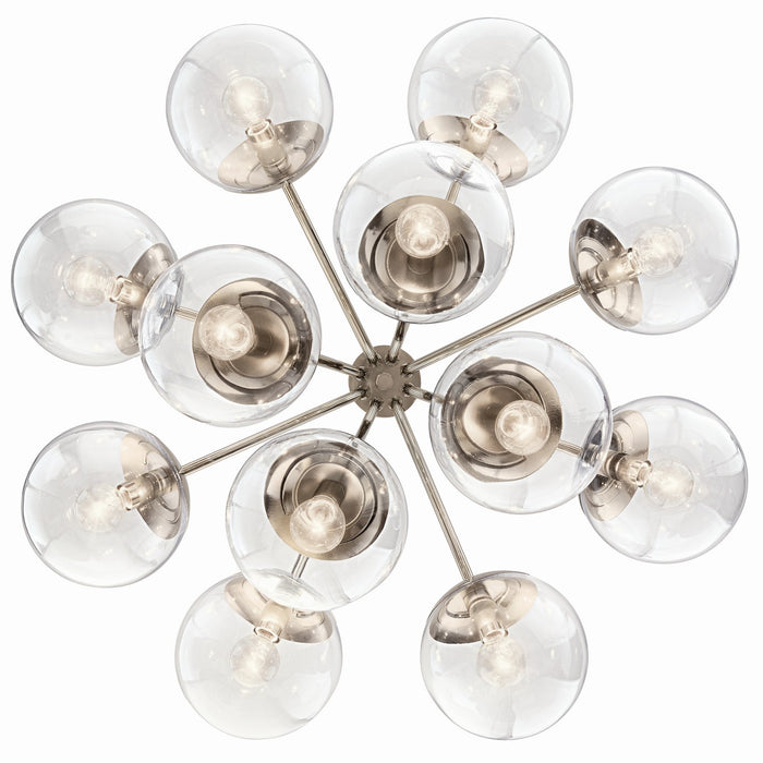 Kichler - 52701PNCLR - 12 Light Chandelier Convertible - Silvarious - Polished Nickel