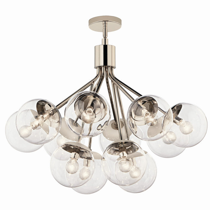 Kichler - 52701PNCLR - 12 Light Chandelier Convertible - Silvarious - Polished Nickel