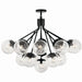 Kichler - 52702BK - 16 Light Chandelier Convertible - Silvarious - Black