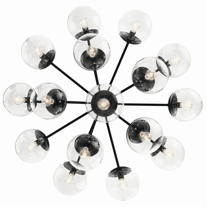 Kichler - 52702BKCLR - 16 Light Chandelier Convertible - Silvarious - Black