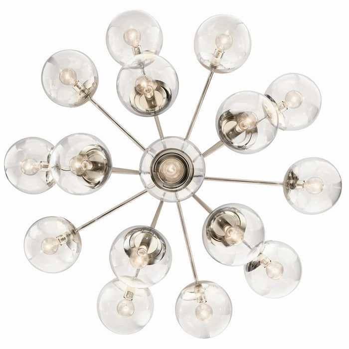 Kichler - 52702PNCLR - 16 Light Chandelier Convertible - Silvarious - Polished Nickel