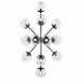 Kichler - 52703BKCLR - 12 Light Linear Chandelier Convertible - Silvarious - Black