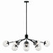 Kichler - 52703BKCLR - 12 Light Linear Chandelier Convertible - Silvarious - Black