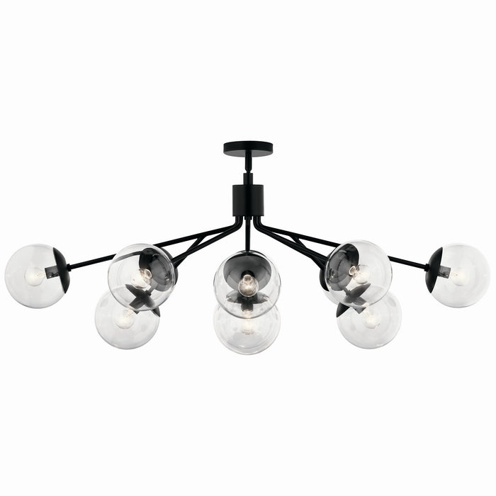 Kichler - 52703BKCLR - 12 Light Linear Chandelier Convertible - Silvarious - Black