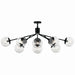 Kichler - 52703BKCLR - 12 Light Linear Chandelier Convertible - Silvarious - Black