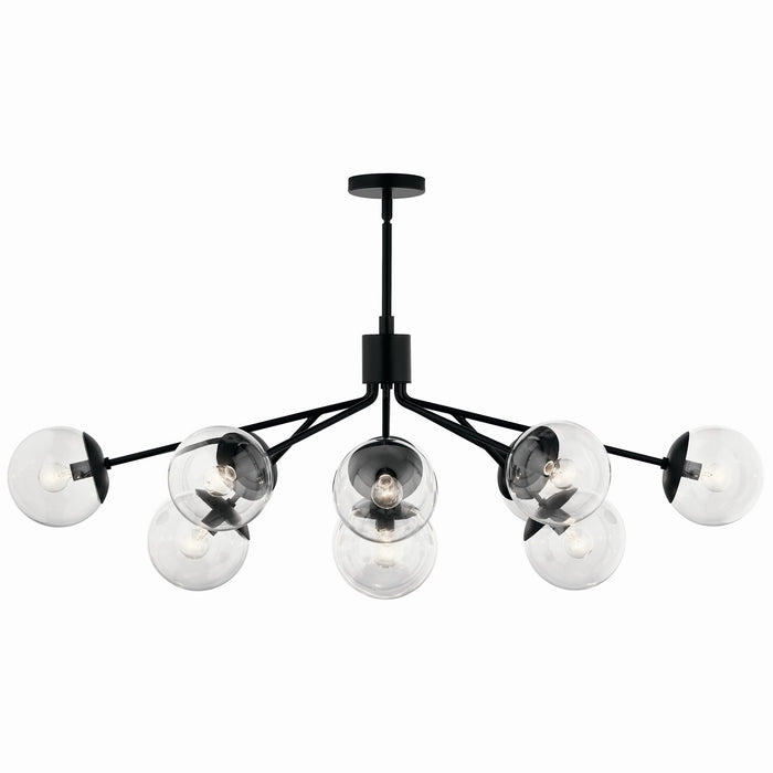 Kichler - 52703BKCLR - 12 Light Linear Chandelier Convertible - Silvarious - Black