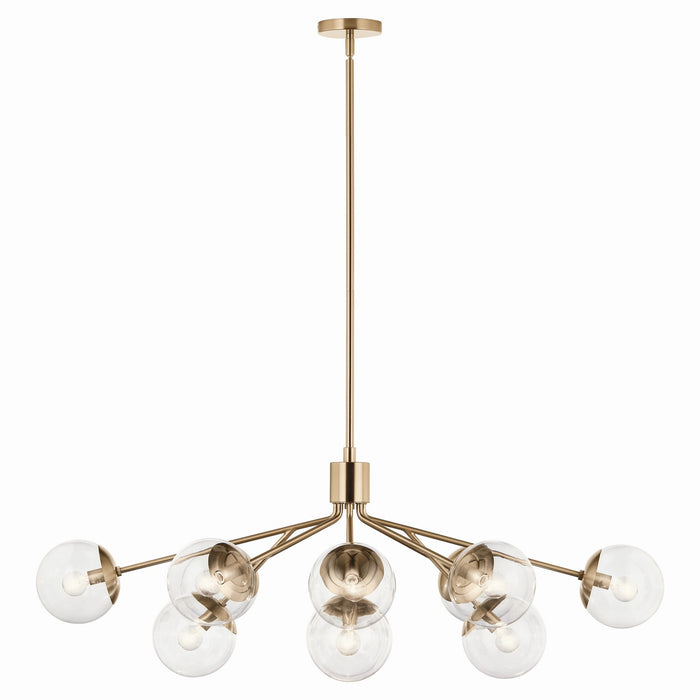 Kichler - 52703CPZCLR - 12 Light Linear Chandelier Convertible - Silvarious - Champagne Bronze