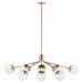 Kichler - 52703CPZCLR - 12 Light Linear Chandelier Convertible - Silvarious - Champagne Bronze