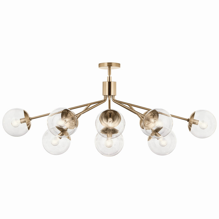 Kichler - 52703CPZCLR - 12 Light Linear Chandelier Convertible - Silvarious - Champagne Bronze