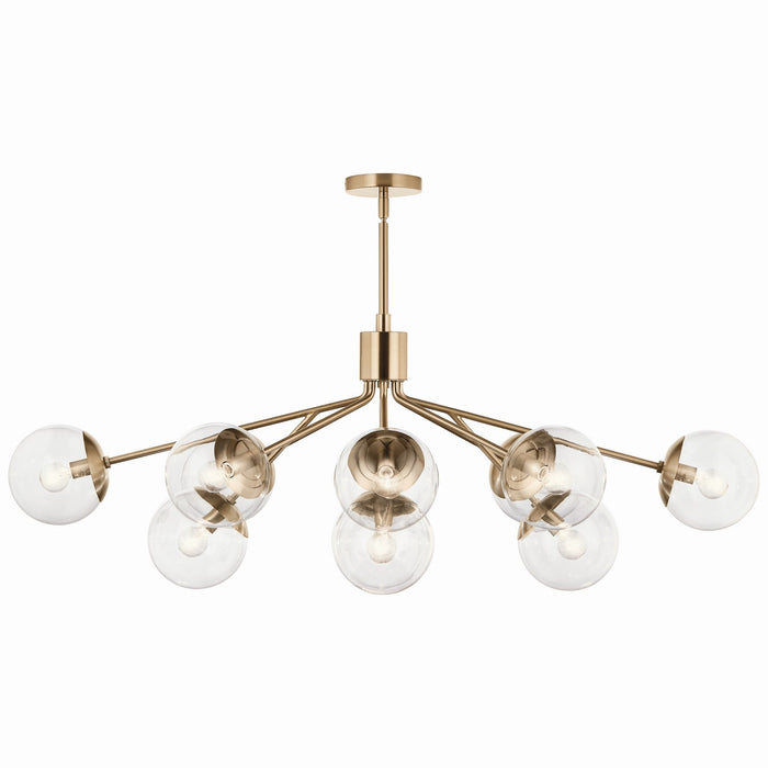 Kichler - 52703CPZCLR - 12 Light Linear Chandelier Convertible - Silvarious - Champagne Bronze