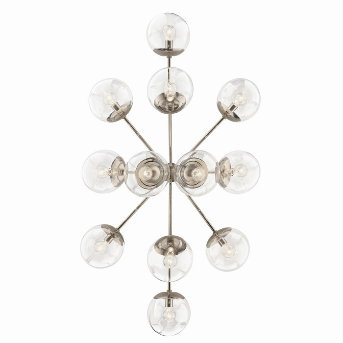 Kichler - 52703PNCLR - 12 Light Linear Chandelier Convertible - Silvarious - Polished Nickel