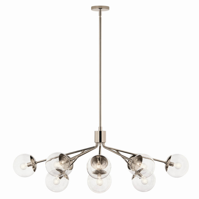 Kichler - 52703PNCLR - 12 Light Linear Chandelier Convertible - Silvarious - Polished Nickel