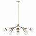 Kichler - 52703PNCLR - 12 Light Linear Chandelier Convertible - Silvarious - Polished Nickel