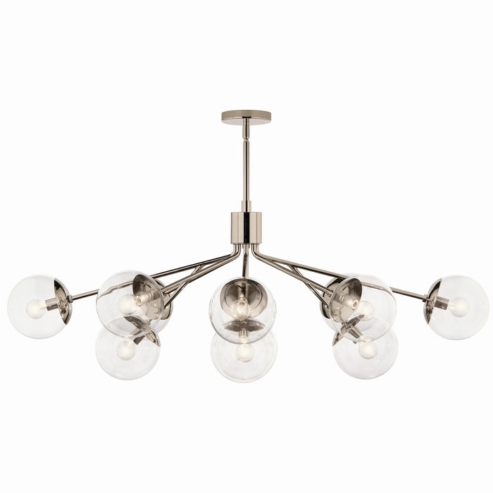 Kichler - 52703PNCLR - 12 Light Linear Chandelier Convertible - Silvarious - Polished Nickel