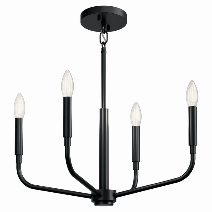 Kichler - 52716BK - Four Light Chandelier/Semi Flush Mount - Madden - Black