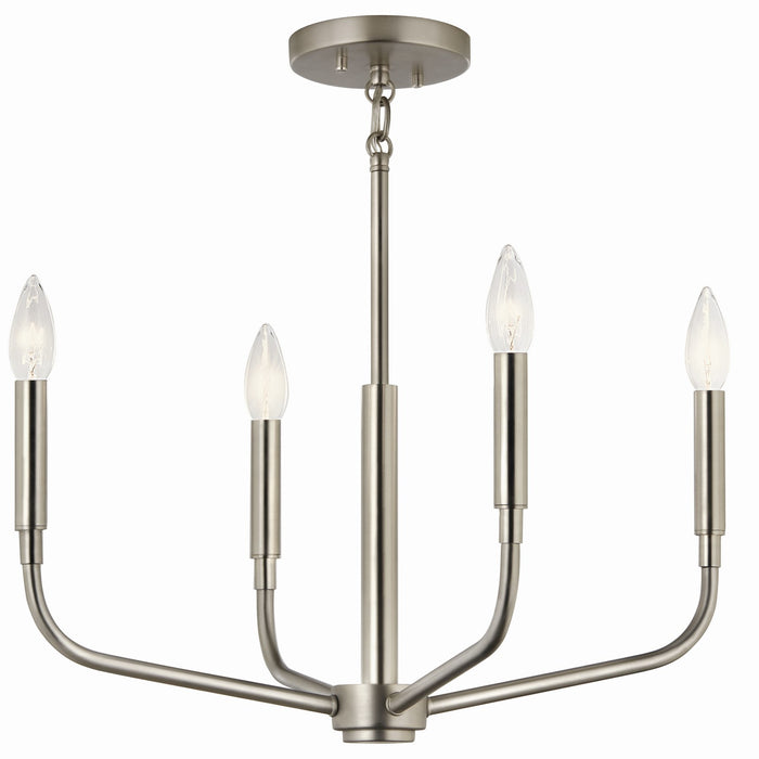 Kichler - 52716NI - Four Light Chandelier/Semi Flush Mount - Madden - Brushed Nickel