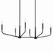 Kichler - 52721BK - Six Light Linear Chandelier - Madden - Black