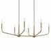 Kichler - 52721CPZ - Six Light Linear Chandelier - Madden - Champagne Bronze