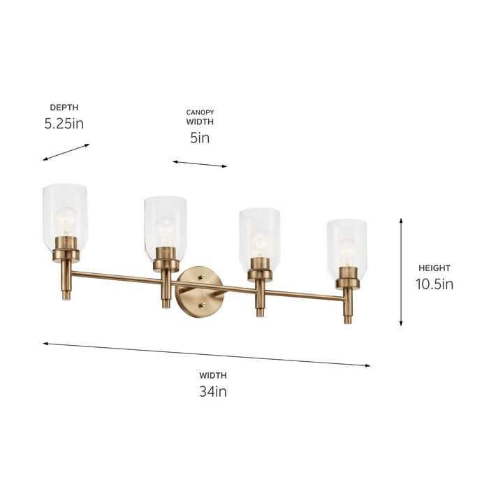 Kichler - 55186CPZ - Four Light Vanity - Madden - Champagne Bronze