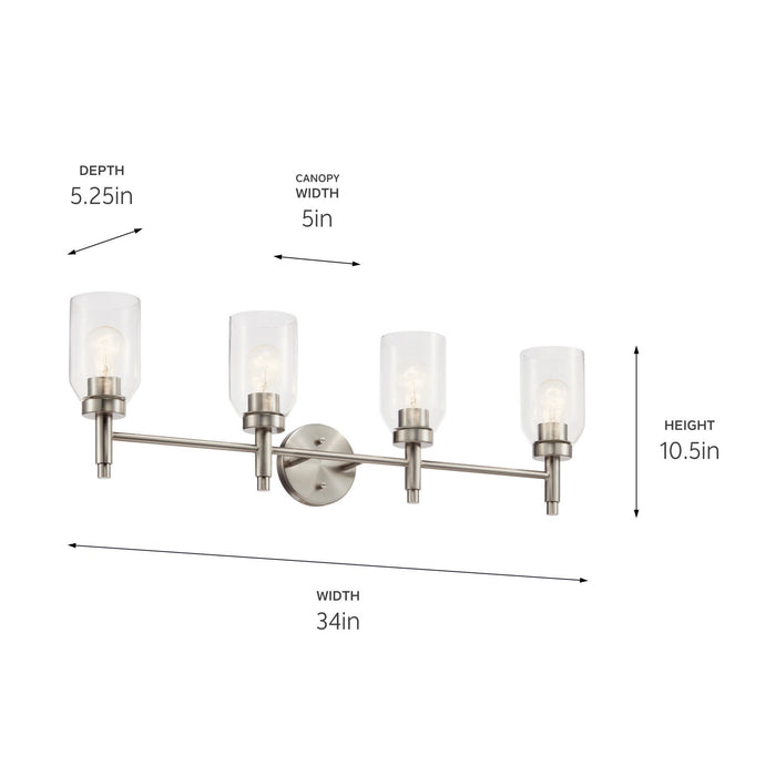 Kichler - 55186NI - Four Light Vanity - Madden - Brushed Nickel