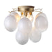 Artcraft - AC11993WH - Four Light Semi-Flush Mount - Globo - Brass