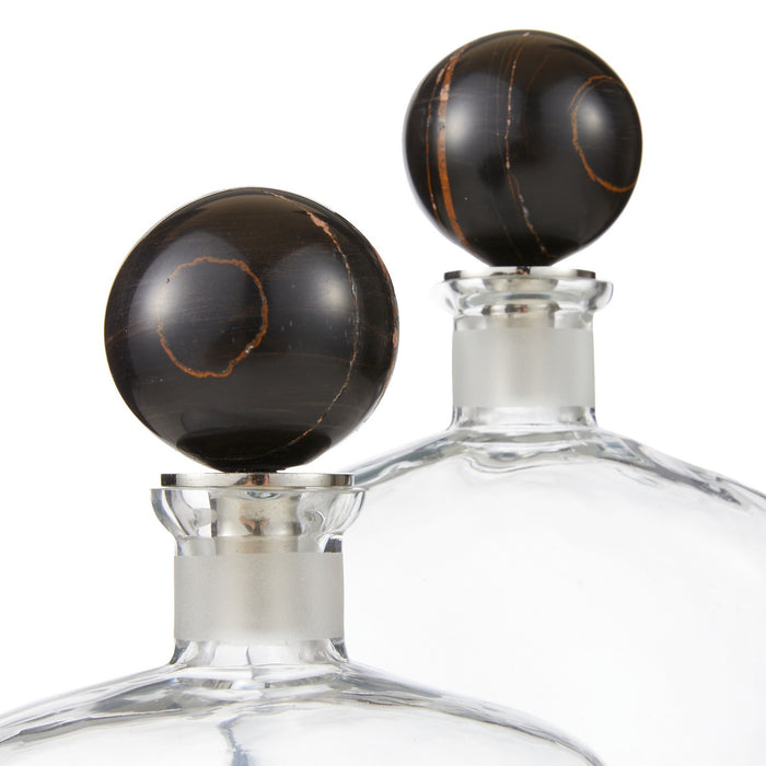 Arteriors - ARI14 - Decanters, Set of 2 - Eaves - Clear/Bengal