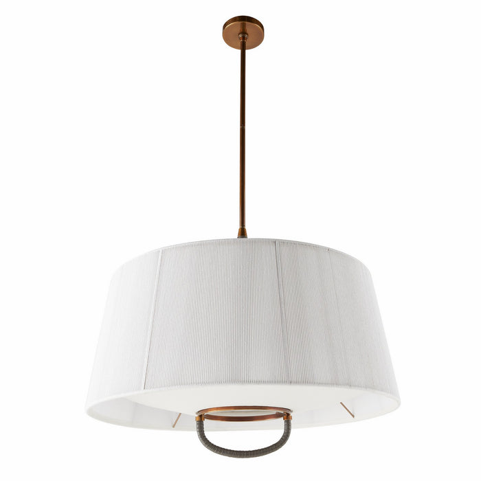 Arteriors - DMC26 - Six Light Pendant - Middlebury - Graphite/Graphite/Heritage Brass