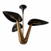 Arteriors - DMI11 - Three Light Chandelier - Everglades - Blackened Iron/Antique Brass