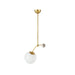 Arteriors - DPC14 - One Light Pendant - Christina - Matte Swirl/Antique Brass/Natural