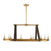 Arteriors - DRI02 - Ten Light Linear Chandelier - Englewood - Antique Brass/Moss