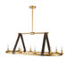 Arteriors - DRI02 - Ten Light Linear Chandelier - Englewood - Antique Brass/Moss