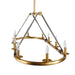 Arteriors - DRI02 - Ten Light Linear Chandelier - Englewood - Antique Brass/Moss