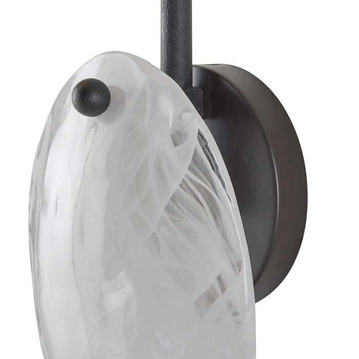 Arteriors - DWC33 - One Light Wall Sconce - Elijah - Opal Swirl/Blackened Iron