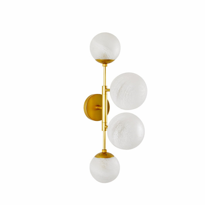 Arteriors - DWC34 - Four Light Wall Sconce - Christelle - Matte Swirl/Antique Brass