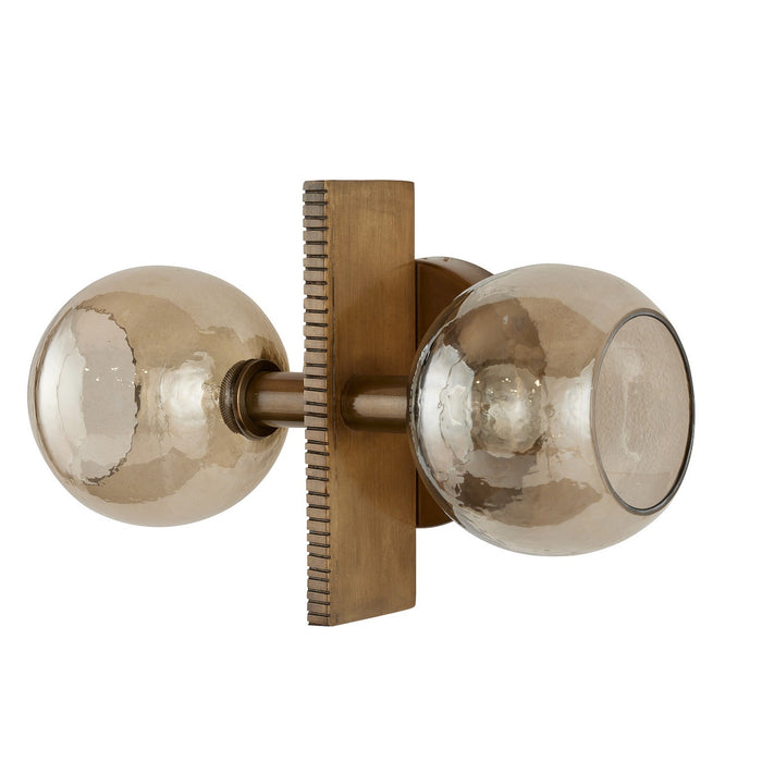 Arteriors - DWI19 - Two Light Wall Sconce - Chamberlin - Smoke/Antique Brass