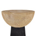 Arteriors - FAC02 - Accent Table - Dorian - Chai Travertine/Black