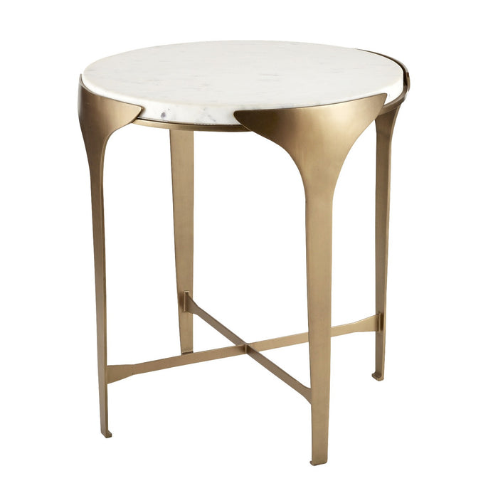 Arteriors - FEI22 - End Table - Janine - White/Antique Brass