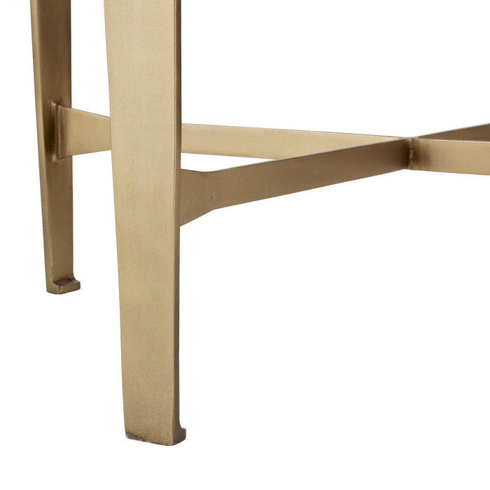 Arteriors - FEI22 - End Table - Janine - White/Antique Brass