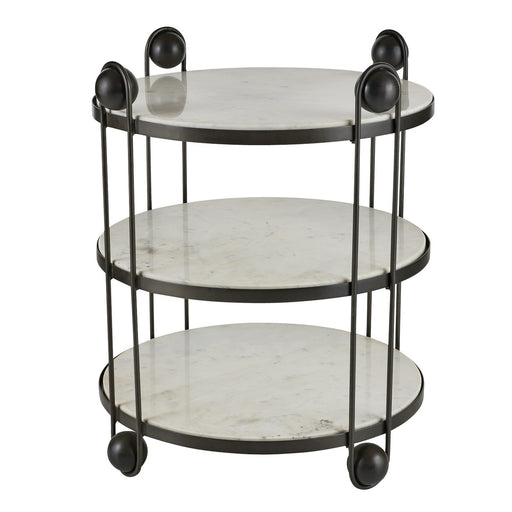 Arteriors - FEI25 - End Table - Carlita - White/Bronze