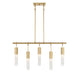 Savoy House - 1-1365-5-322 - Five Light Linear Chandelier - Chelsea - Warm Brass