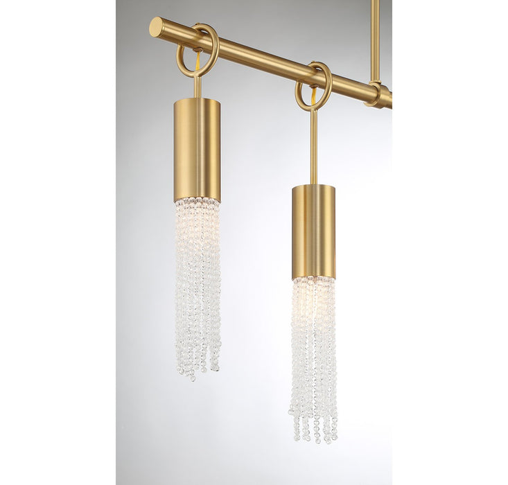 Savoy House - 1-1365-5-322 - Five Light Linear Chandelier - Chelsea - Warm Brass