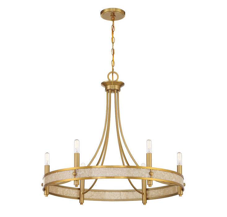 Savoy House - 1-2053-6-322 - Six Light Chandelier - Camden - Warm Brass