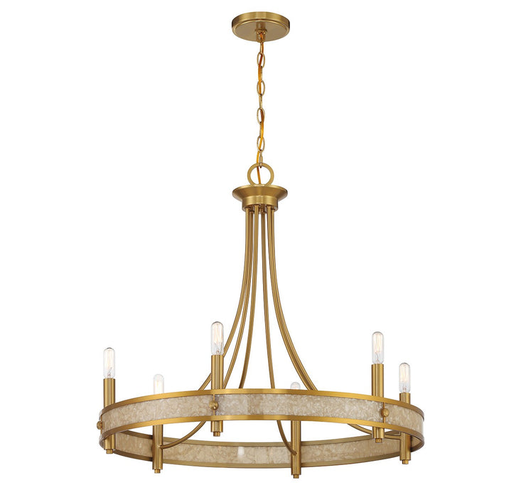 Savoy House - 1-2053-6-322 - Six Light Chandelier - Camden - Warm Brass