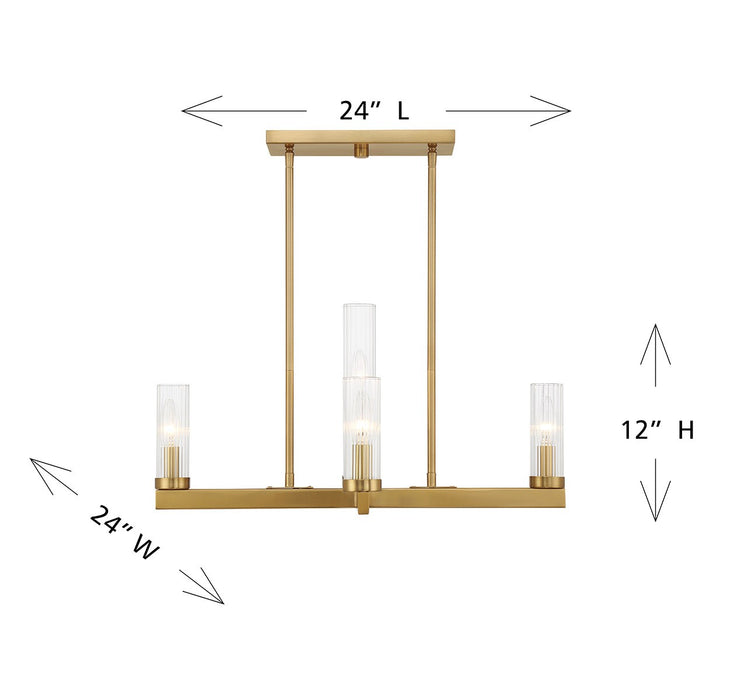 Savoy House - 1-2634-5-322 - Five Light Chandelier - Carina - Warm Brass