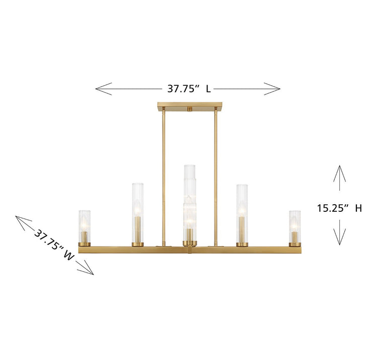 Savoy House - 1-2635-9-322 - Nine Light Chandelier - Carina - Warm Brass