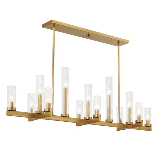 Savoy House - 1-2636-13-322 - 13 Light Linear Chandelier - Carina - Warm Brass