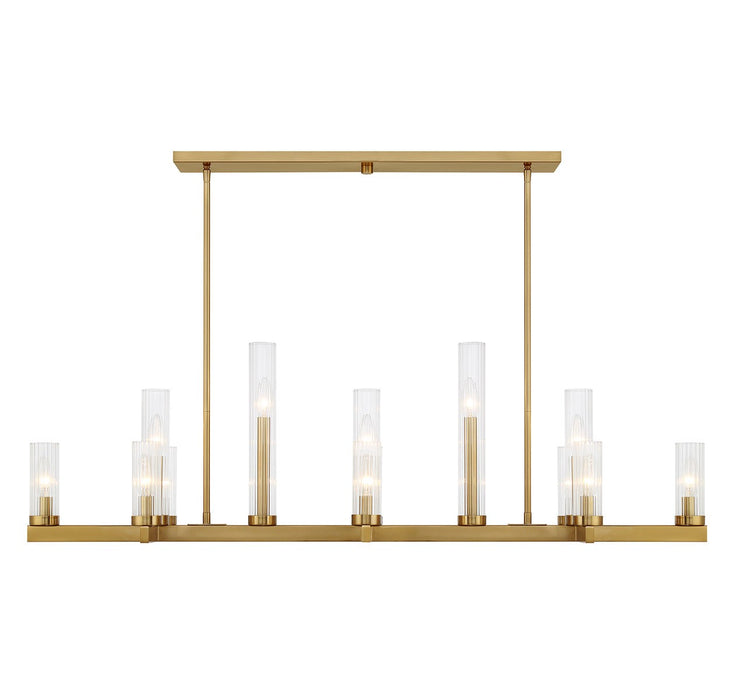 Savoy House - 1-2636-13-322 - 13 Light Linear Chandelier - Carina - Warm Brass