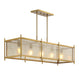 Savoy House - 1-3802-5-322 - Five Light Linear Chandelier - Jacobs - Warm Brass