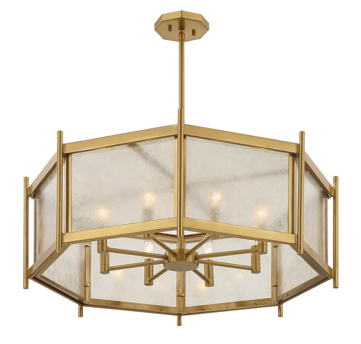 Savoy House - 1-3803-8-322 - Eight Light Chandelier - Jacobs - Warm Brass