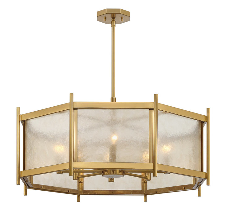 Savoy House - 1-3803-8-322 - Eight Light Chandelier - Jacobs - Warm Brass